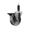 Service Caster 4'' Semi Steel Swivel 1'' Expanding Stem Caster with Brake SCC-EX20S414-SSS-PLB-1 - alternate 1